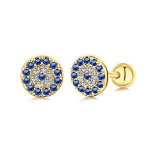 Blue Eye Screw Back Stud Earring 40600019 Blue Eye Screw Back Stud Earring 40600019