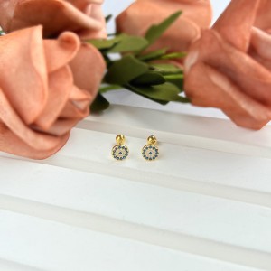 Blue Eye Screw Back Stud Earring 40600019 Blue Eye Screw Back Stud Earring 40600019