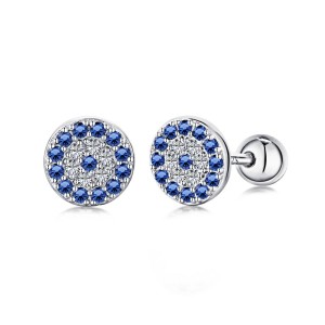 Blue Eye Screw Back Stud Earring 40600019 Blue Eye Screw Back Stud Earring 40600019