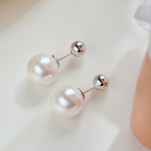 Shiny 12mm Pearl Screw Back Stud Earring 40600021