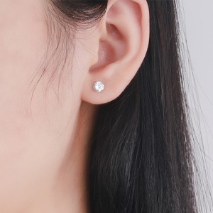 Round Zirconia Screwback Stud Earrings 40600022 Round Zirconia Screwback Stud Earrings 40600022
