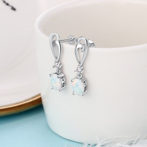 Vintage Oval Opal Stud Earring 40700003