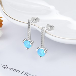Zirconia Hearts Opal Party Stud Earring 40700024 Zirconia Hearts Opal Party Stud Earring 40700024