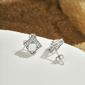 Vintage Zirconia Opal Stud Earring 40700032 Vintage Zirconia Opal Stud Earring 40700032