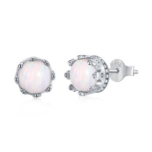 7mm Round Opal Stud Earring 40700038