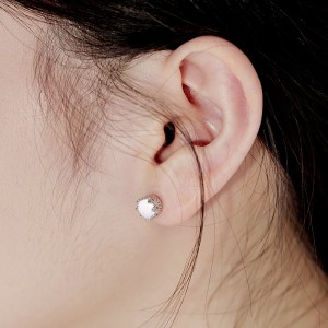 7mm Round Opal Stud Earring 40700038