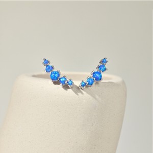 Unique Blue Opal Stud Earring 40700039