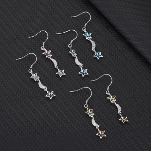 Austrian Crystals Butterfly Cubic Zirconia Star Moon Dangle Earring 50100001 Austrian Crystals Butterfly Cubic Zirconia Star Moon Dangle Earring 50100001