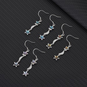 Austrian Crystals Butterfly Cubic Zirconia Star Moon Dangle Earring 50100001 Austrian Crystals Butterfly Cubic Zirconia Star Moon Dangle Earring 50100001