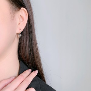 Black Zirconia Balls Dangle Earrings 50100016 Black Zirconia Balls Dangle Earrings 50100016