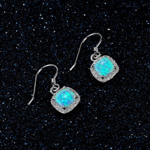 Vintage Zirconia Blue Opal Dangle Earring 50100024 Vintage Zirconia Blue Opal Dangle Earring 50100024