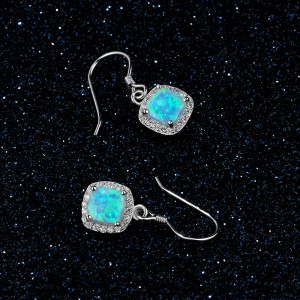 Vintage Zirconia Blue Opal Dangle Earring 50100024 Vintage Zirconia Blue Opal Dangle Earring 50100024