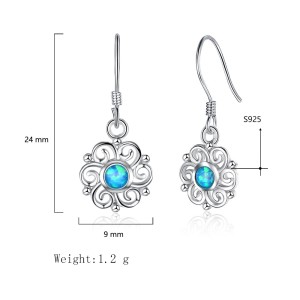 Vintage Flower Opal Dangle Earring 50100029 Vintage Flower Opal Dangle Earring 50100029