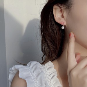 925 Sterling Silver Fresh Water Pearl Dangle Earring 50100035