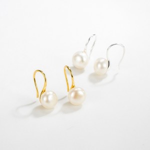 925 Sterling Silver Fresh Water Pearl Dangle Earring 50100035
