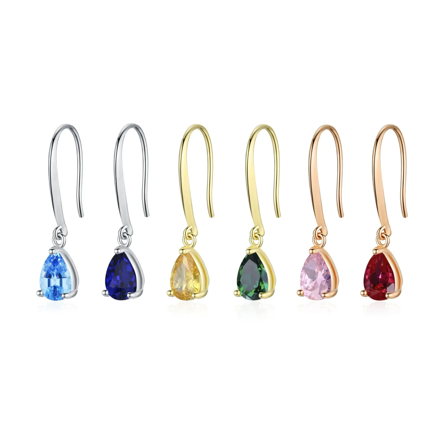 925 Sterling Silver Vintage Teardrop CZ Drop Dangle Earring 50100036 925 Sterling Silver Vintage Teardrop CZ Drop Dangle Earring 50100036