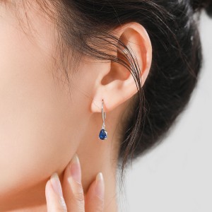 925 Sterling Silver Vintage Teardrop CZ Drop Dangle Earring 50100036 925 Sterling Silver Vintage Teardrop CZ Drop Dangle Earring 50100036