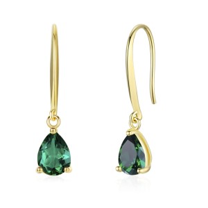 925 Sterling Silver Vintage Teardrop CZ Drop Dangle Earring 50100036 925 Sterling Silver Vintage Teardrop CZ Drop Dangle Earring 50100036