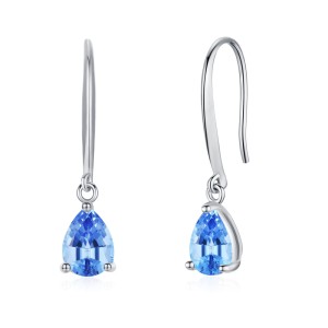925 Sterling Silver Vintage Teardrop CZ Drop Dangle Earring 50100036 925 Sterling Silver Vintage Teardrop CZ Drop Dangle Earring 50100036
