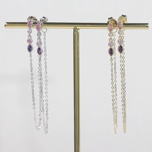 S925 Colorful Zirconia Ear Jacket 50200027