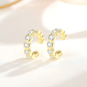 1pcs 925 Sterling Silver CZ Ear Cuff 50300008