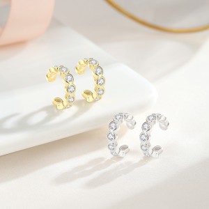 1pcs 925 Sterling Silver CZ Ear Cuff 50300008