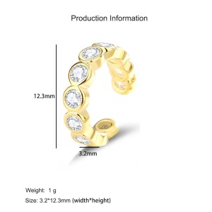 1pcs 925 Sterling Silver CZ Ear Cuff 50300008