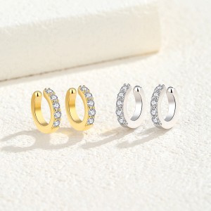 1pcs 925 Sterling Silver Small CZ Ear Cuff 50300009