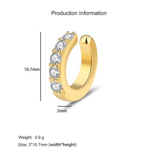 1pcs 925 Sterling Silver Small CZ Ear Cuff 50300009