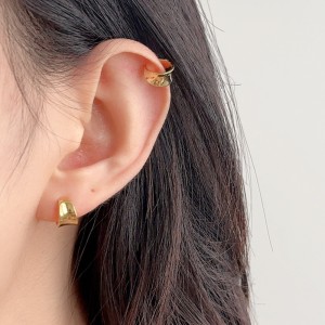 1pcs 925 Sterling Silver Wide Concave Mirror Ear Cuff 50300013
