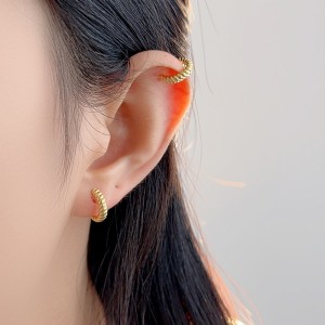 1pcs 925 Sterling Silver Twisted Rope Ear Cuff 50300014 1pcs 925 Sterling Silver Twisted Rope Ear Cuff 50300014