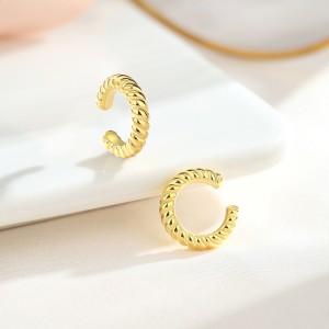 1pcs 925 Sterling Silver Twisted Rope Ear Cuff 50300014 1pcs 925 Sterling Silver Twisted Rope Ear Cuff 50300014