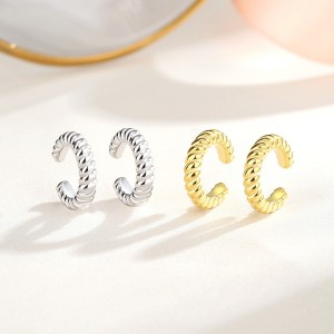 1pcs 925 Sterling Silver Twisted Rope Ear Cuff 50300014 1pcs 925 Sterling Silver Twisted Rope Ear Cuff 50300014
