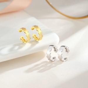 1pcs 925 Sterling Silver Geometric C-Shaped Ear Cuff 50300015