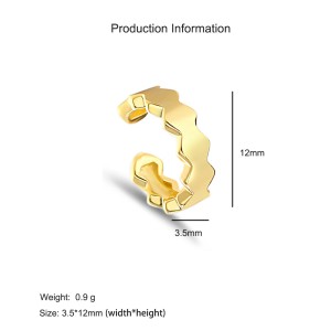 1pcs 925 Sterling Silver Geometric C-Shaped Ear Cuff 50300015