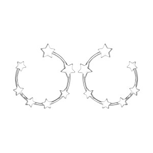 Silver Star Ear Hugger Earring 50400002