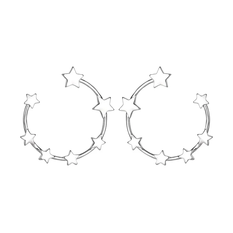 Silver Star Ear Hugger Earring 50400002