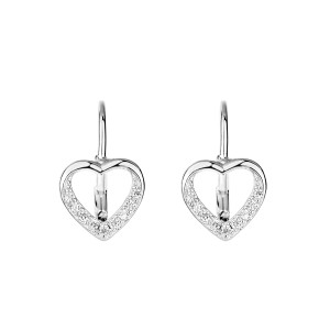 Silver Love Heart Huggie Earring 60200013