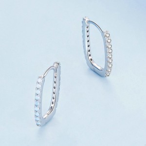 Luxury Zirconia U Shape Hoop Earrings 60200066 Luxury Zirconia U Shape Hoop Earrings 60200066