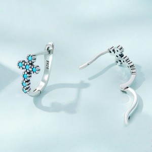 Vintage Turquoise Cross Hoop Earrings 60200069 Vintage Turquoise Cross Hoop Earrings 60200069