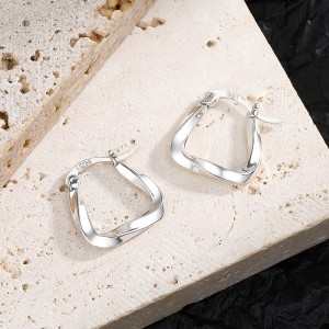 Twisted Wave Hoop Earrings 60200070 Twisted Wave Hoop Earrings 60200070