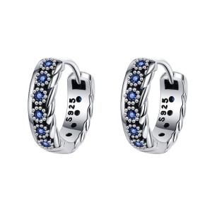Vintage Blue Zirconia Flower Hoop Earrings 60200071 Vintage Blue Zirconia Flower Hoop Earrings 60200071