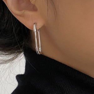 Safe Pin Huggie Hoop Earrings 60200091 Safe Pin Huggie Hoop Earrings 60200091
