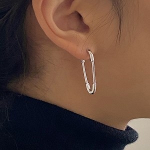 Safe Pin Huggie Hoop Earrings 60200091 Safe Pin Huggie Hoop Earrings 60200091