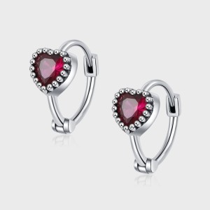 Vintage Zirconia Heart Hoop Earrings 60200095 Vintage Zirconia Heart Hoop Earrings 60200095