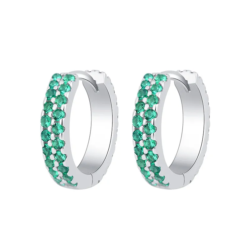Spring Zirconia Huggie Hoop Earrings 60200096 Spring Zirconia Huggie Hoop Earrings 60200096