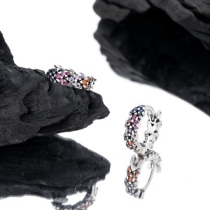 Rainbow Arrow Zirconia Hoop Earrings 60200107