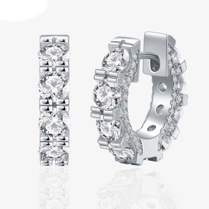 Diamond Level CZ Huggie Hoop Earrings 60200111 Diamond Level CZ Huggie Hoop Earrings 60200111