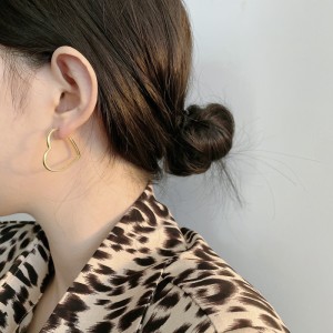 Large Love Heart Hoop Earring 60200119 Large Love Heart Hoop Earring 60200119