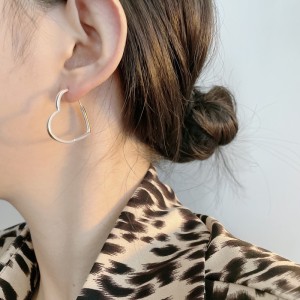 Large Love Heart Hoop Earring 60200119 Large Love Heart Hoop Earring 60200119